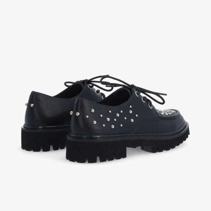 MYSEN PLT LACES W - NAPPA - BLACK